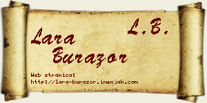 Lara Burazor vizit kartica